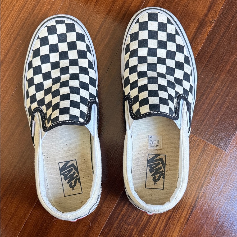 Vans Slip-On Checkerboard Sneakers - W9.5, M8